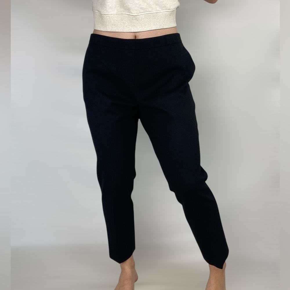 THEORY Stretch Knit Ponte Legging Pant Slim Tapered High Waisted Business Work